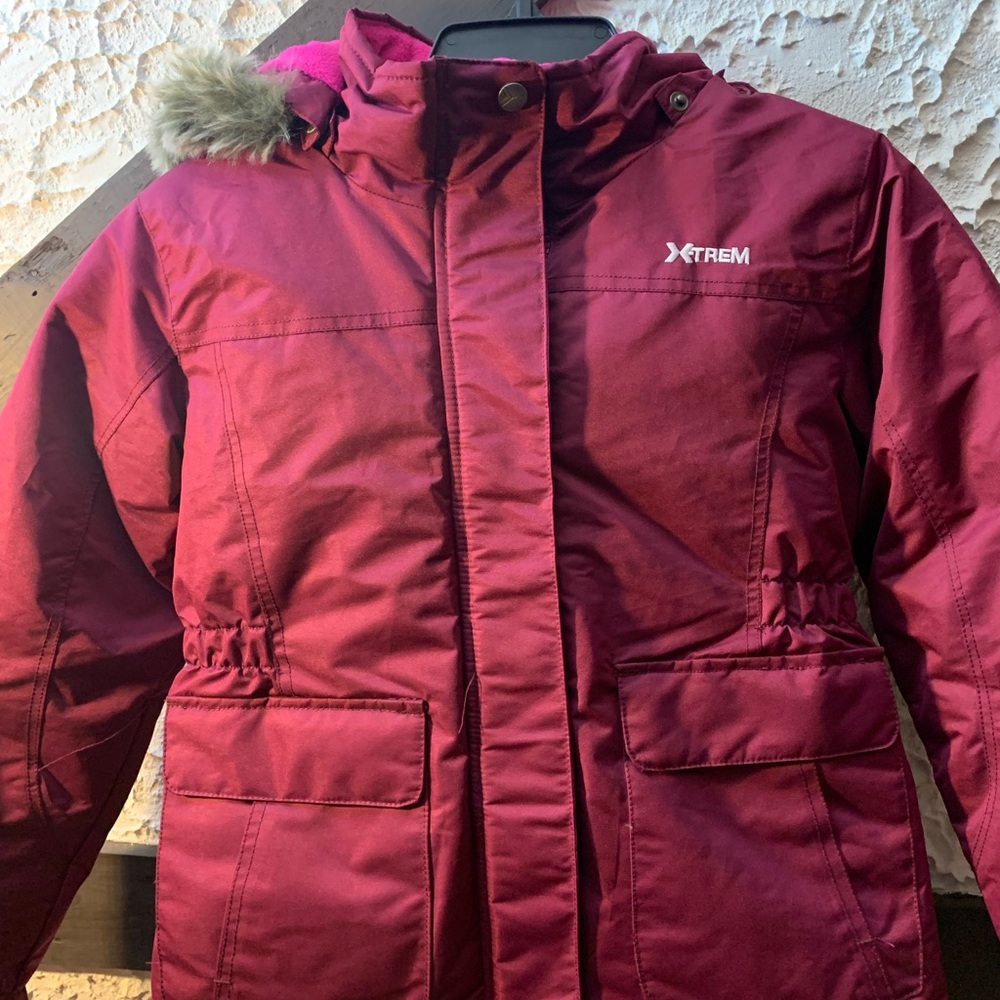 Little Girls Winter Coat by XTrem by Gusti Faux-Fur Hooded Parka Sz 8 NWT